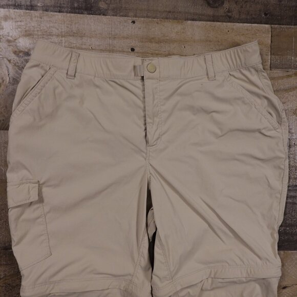 L.L. Bean Tropicwear Zip-Off Convertible Pants Women's Large Petite Beige Khaki - Picture 2 of 12